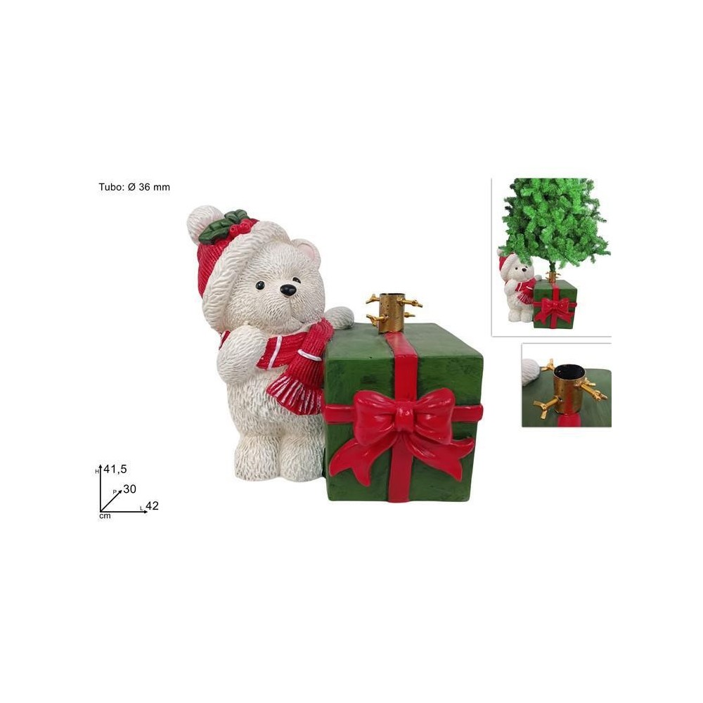 BASE ALBERO ORSETTO BIANCO CPACCO REGALO